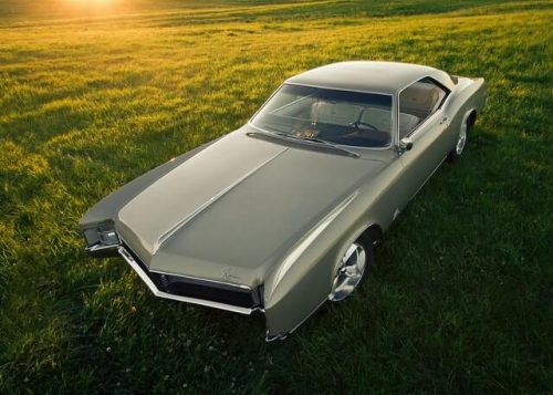 classic car in a field