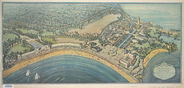 1927 map of rye playland park in rye, ny