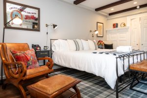 The reading nook of Room 3, beside the king bed