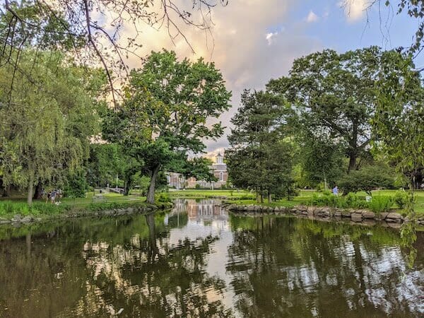 pond at binney park in old greenwich