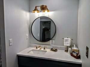 The vanity of Room 3 is in the dressing area