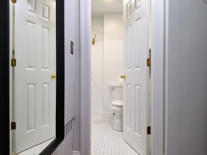 room 3 toilet from door Historic King Bed with Private Entrance: Room 3