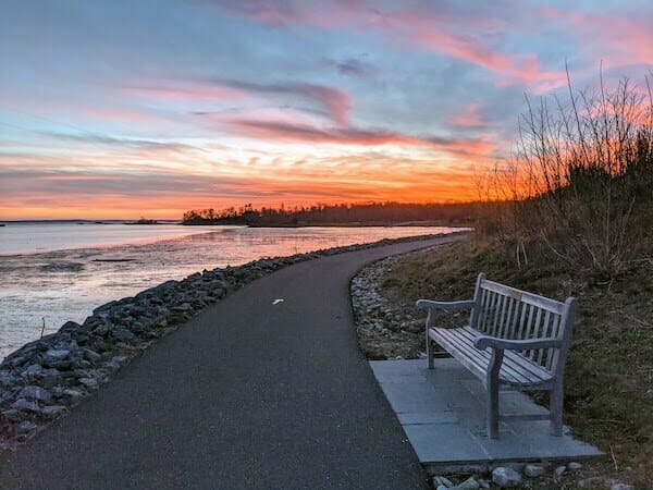sunset at cos cob park