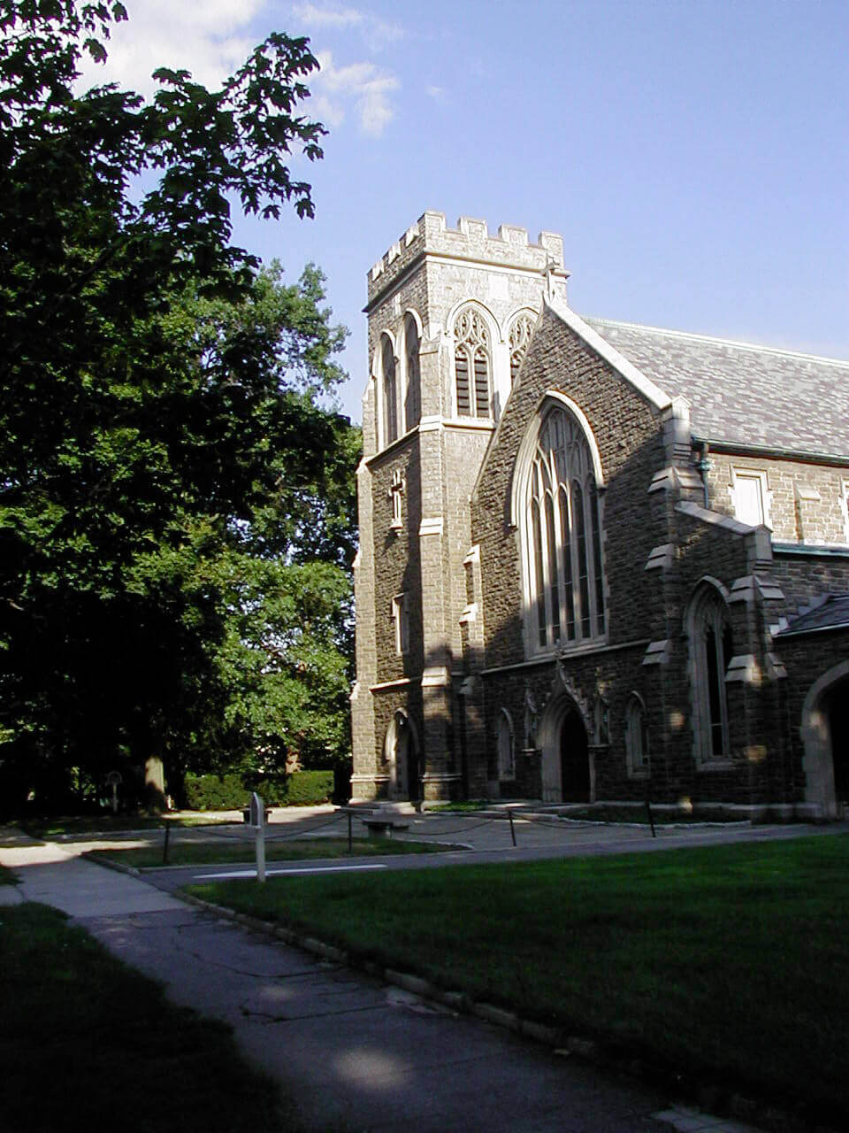 christ church in the putnam hill historic district in downtown greenwich ct