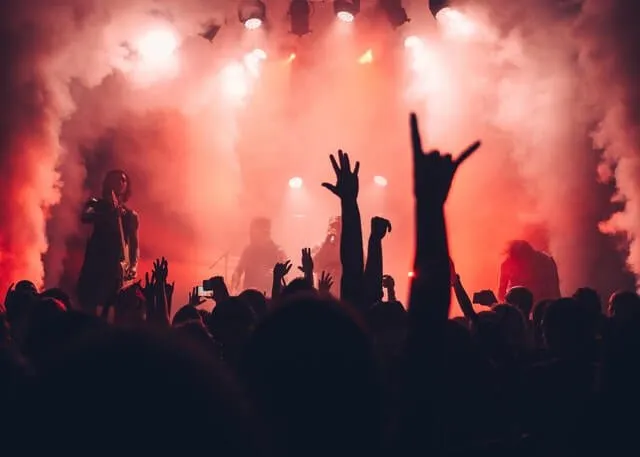 concert at a music fall festival in CT