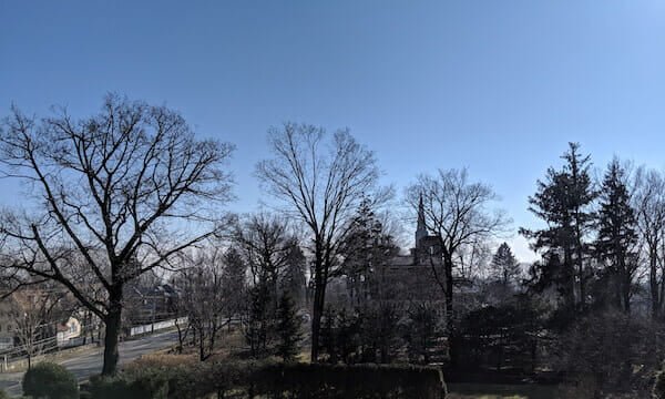 view of second congregational church from stanton house inn in greenwich ct