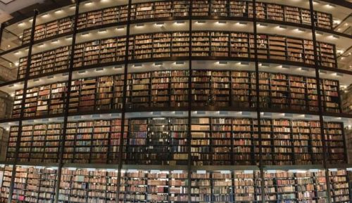 books at the Beinecke Rare Book & Manuscript Museum