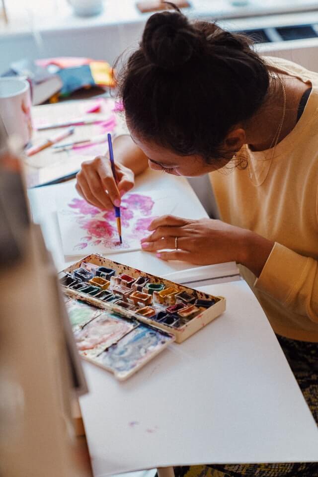 woman painting