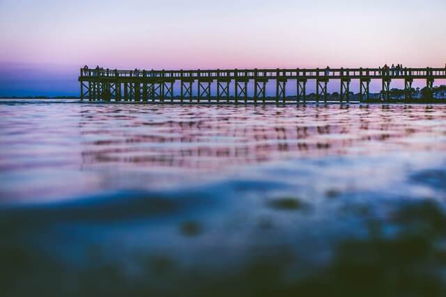 walnut beach boardwalk in Milford, CT