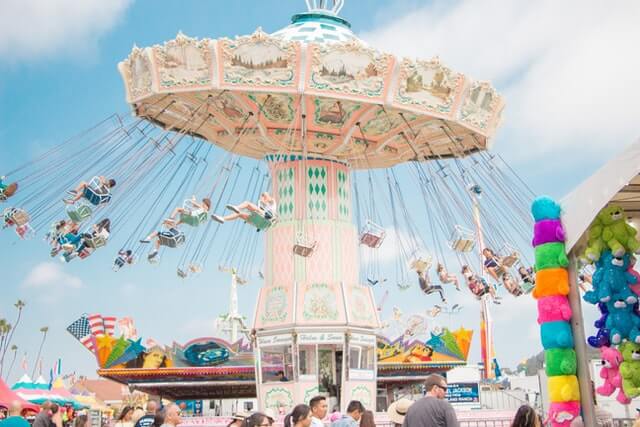 amusement park ride at a summer carnival