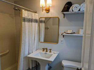 room 10 bathroom sink scaled 1 Guest Room with King Bed on the Ground Floor: Room 10