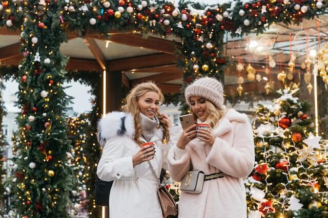 women enjoying one of the best winter festivals in Connecticut
