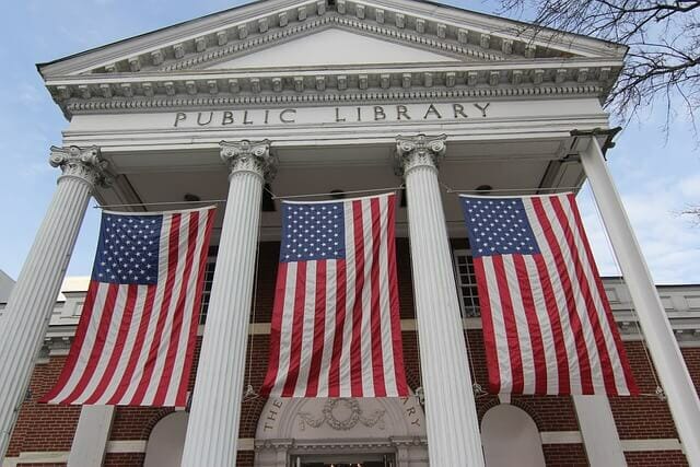 The front of Ferguson Library