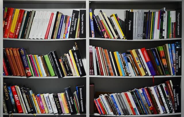 books at the Ukrainian Museum and Library in Stamford, CT
