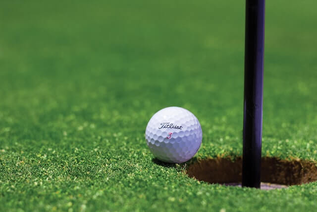 ball by a hole