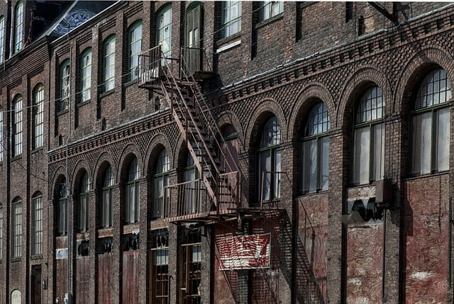 derelict building in Bridgeport, CT
