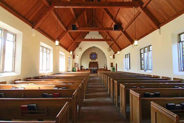 inside of a historic church