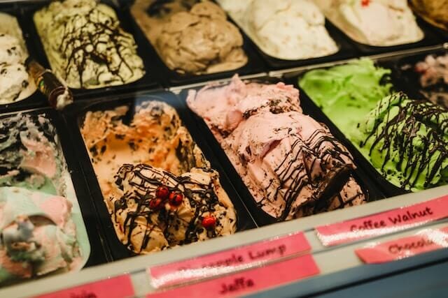 display of ice cream in greenwich ct