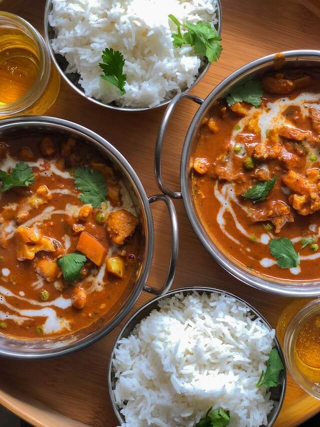 A mouth-watering image of Spicy Indian Offerings at one of the top downtown Fairfield CT restaurants