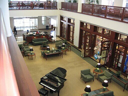 The lobby of Greenwich Hospital