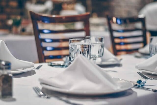 Free breakfast in the dining room at the great restaurant at the J House hotel