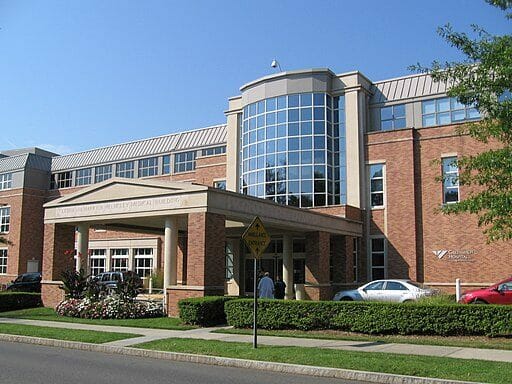 A photo of the exterior of Greenwich Hospital, the main location for Greenwich Hospital.