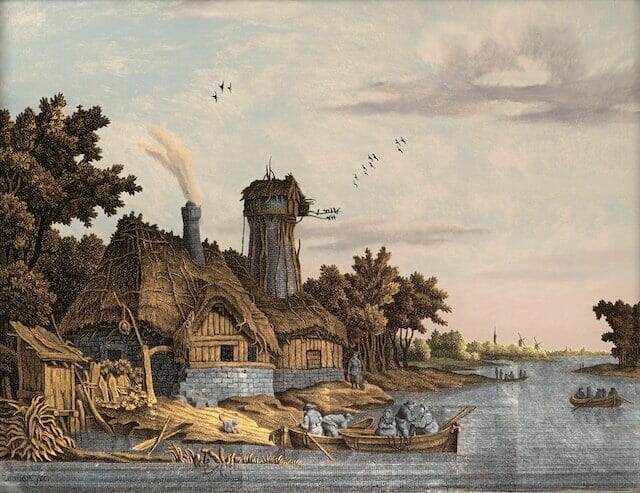 Historic image of an apple cider mill