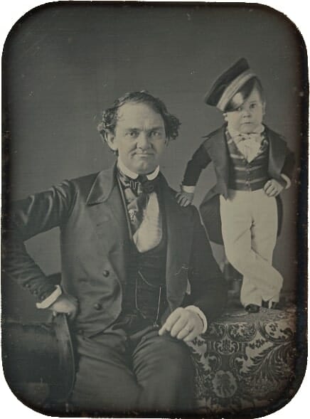 Tom Thumb with his benefactor