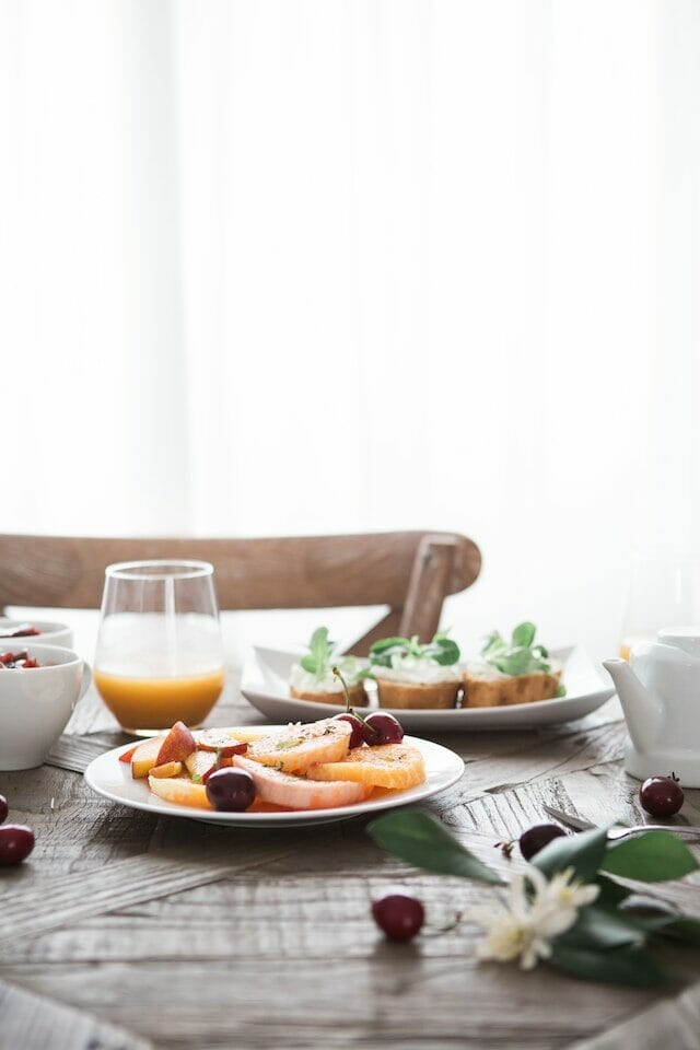 A cozy breakfast room in a gay-owned bed and breakfast in Connecticut