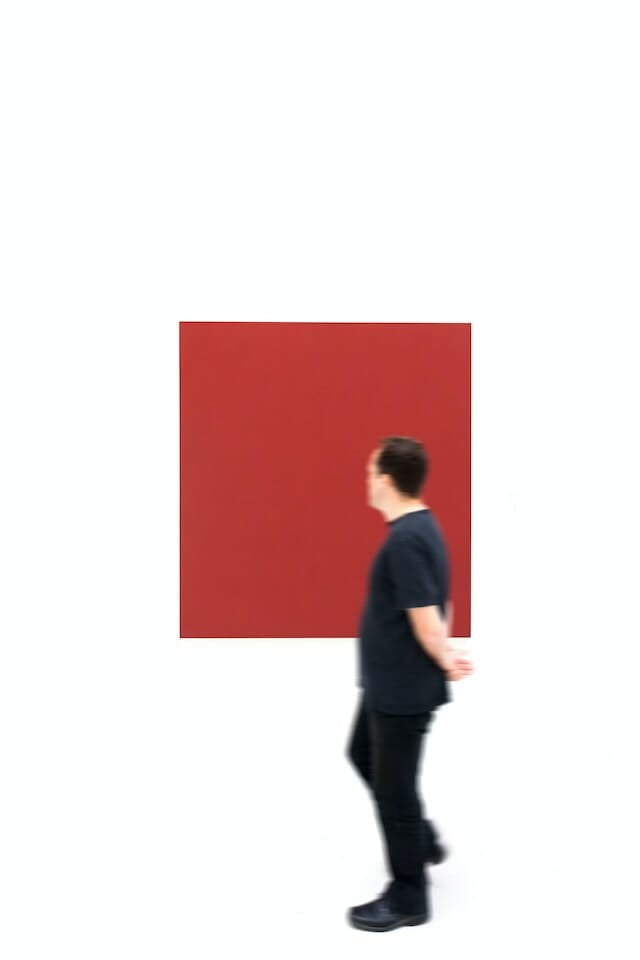 Admiring art at the Aldrich Contemporary Art Museum