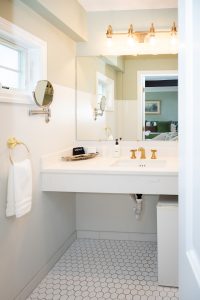 Bathroom vanity in Room 12