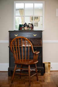 Desk and coffee station in Room 14
