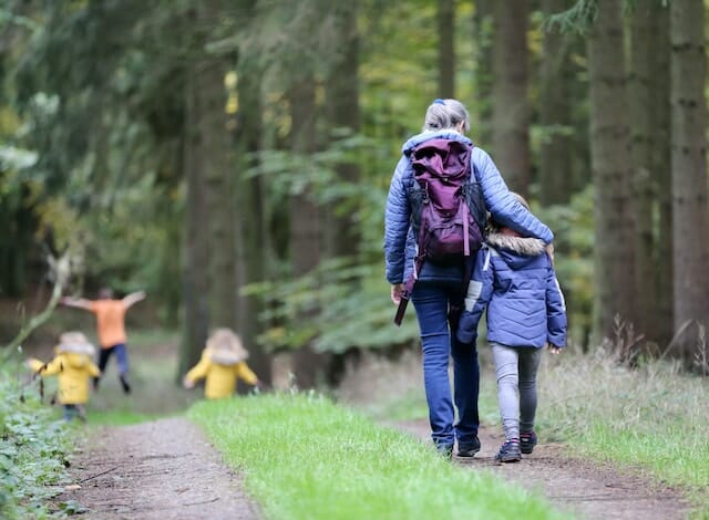 family out for a hike