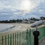 The beach at Playland Park, home of the Westchester Children's Museum, and many of the best things to do in Rye, NY