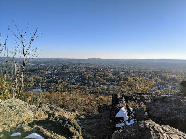 View from the top of Mattabesett Trail