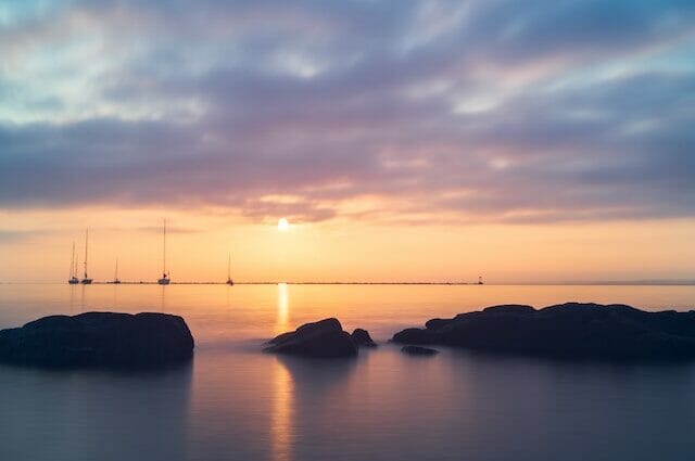 Sunset over Long Island Sound