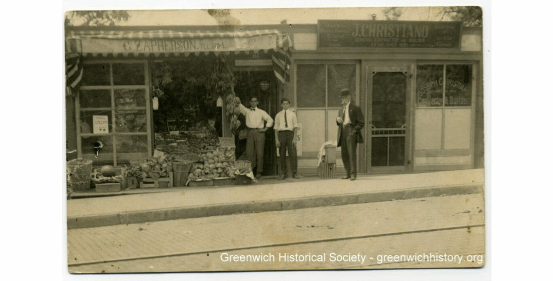 Greenwich History: Everything You Need To Know 6 Business owners on Greenwich Avenue at the turn of the 20th century