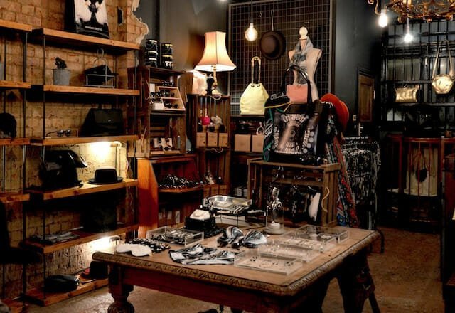 A gift shop with a wide selection of antiques and vintage items