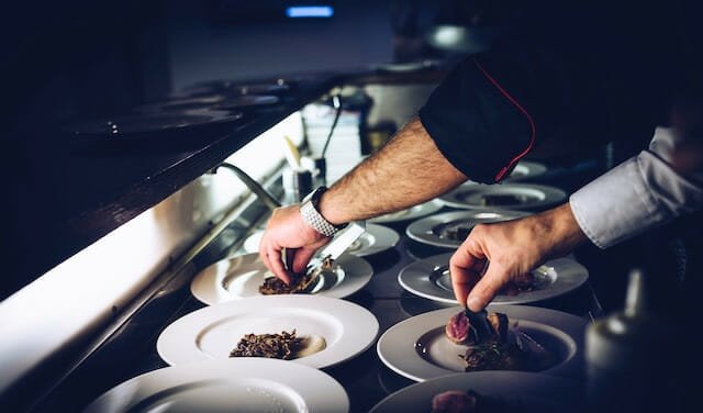 Dinner plated at restaurants in-town