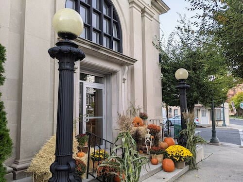 Residents like to dress up their property and shop for Halloween