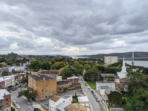 The city of Poughkeepsie from the Walkway Over the Hudson