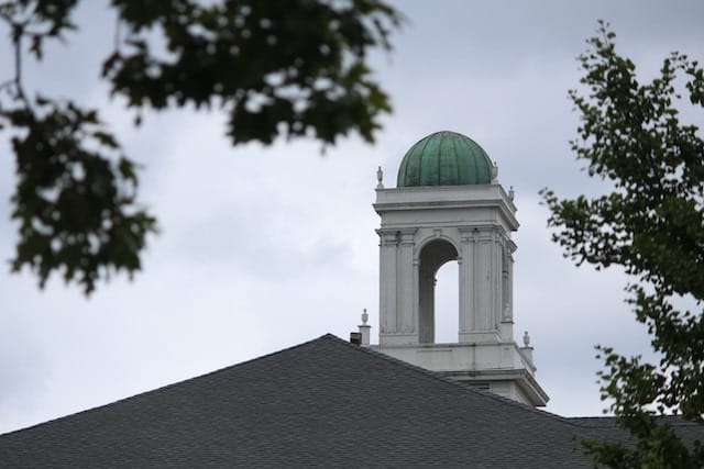 The cupola on the roof of Farmington High School