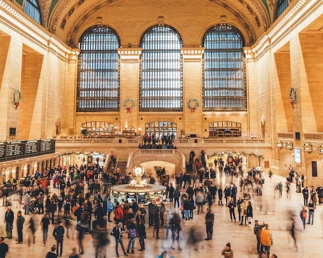 Grand Central Station, festooned for the holidays
