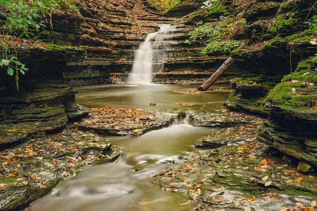 Fall at one of the best waterfalls in the Finger Lakes, close to Hector Falls