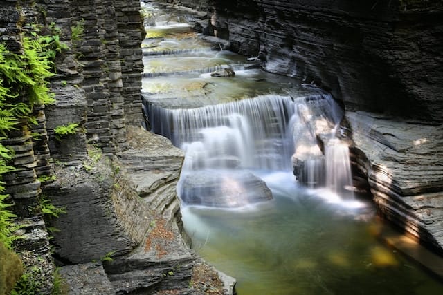The Veils of Enfield Glen, one of the many Finger Lakes falls in New York State, United States