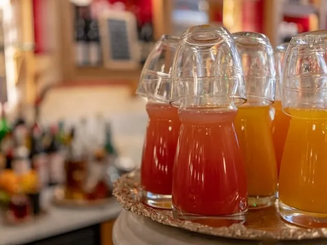 Brunch juice at a local brasserie
