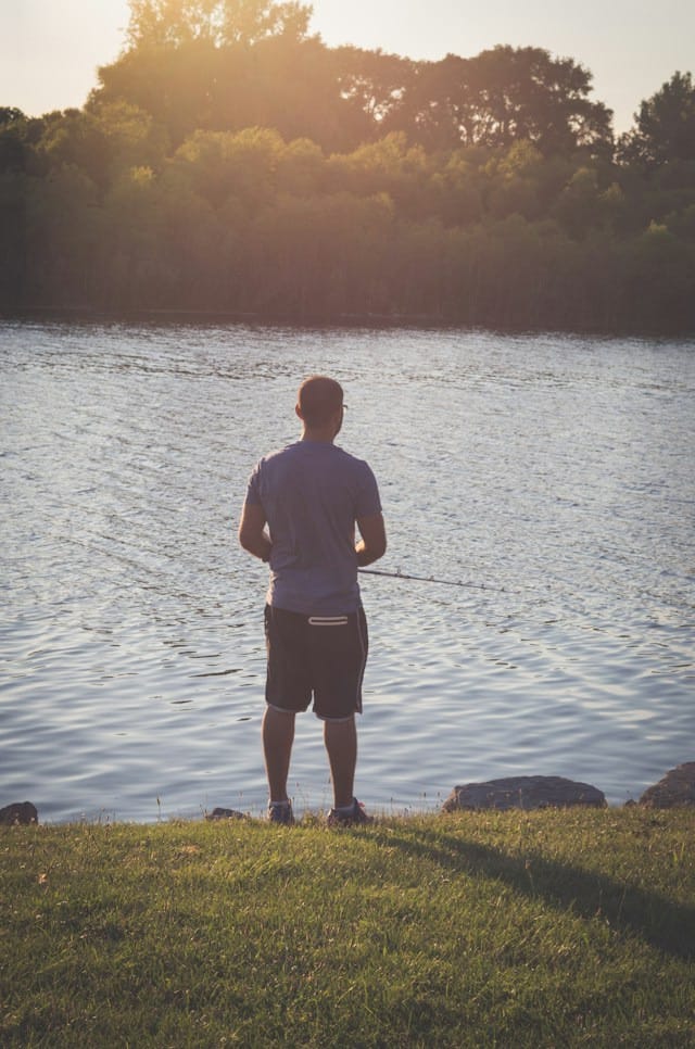 fishing on the pond at Wharton Brook State Park
