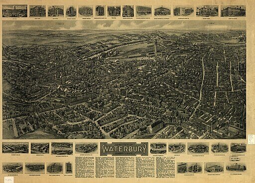 Downtown Waterbury in 1917