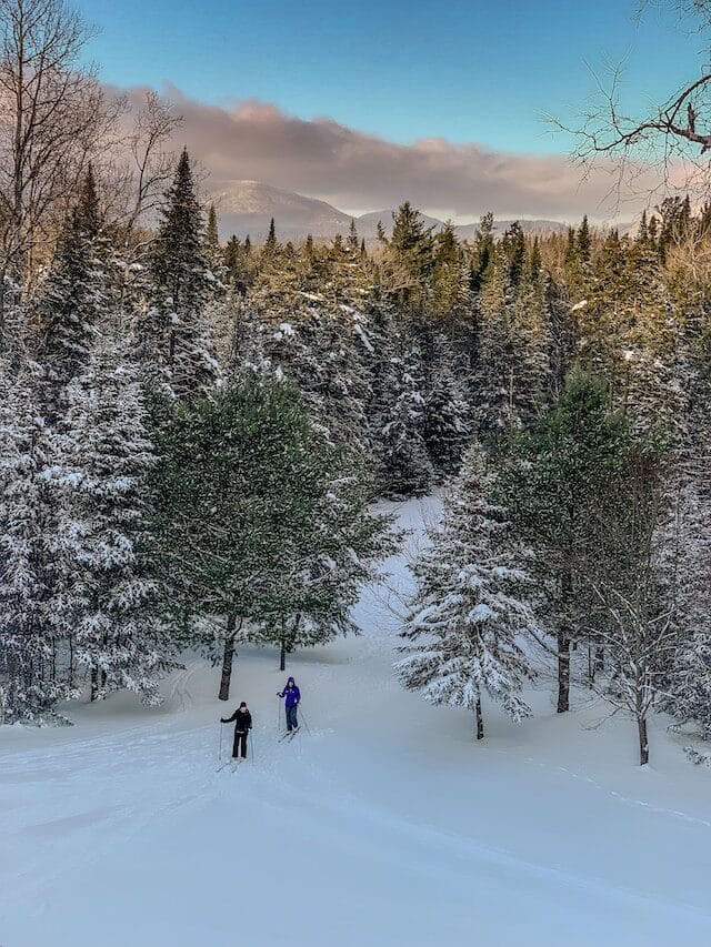 Winter wonderland in Lake Placid, New York