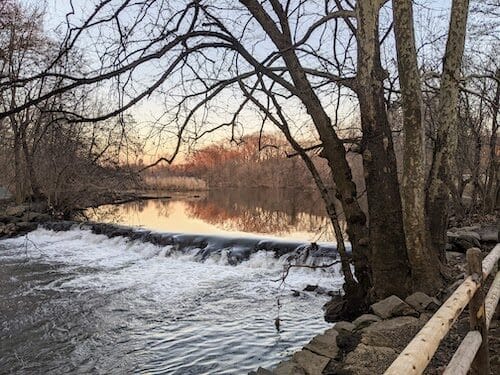 Waterfall along the Bronx River Parkway in Tuckahoe, NY